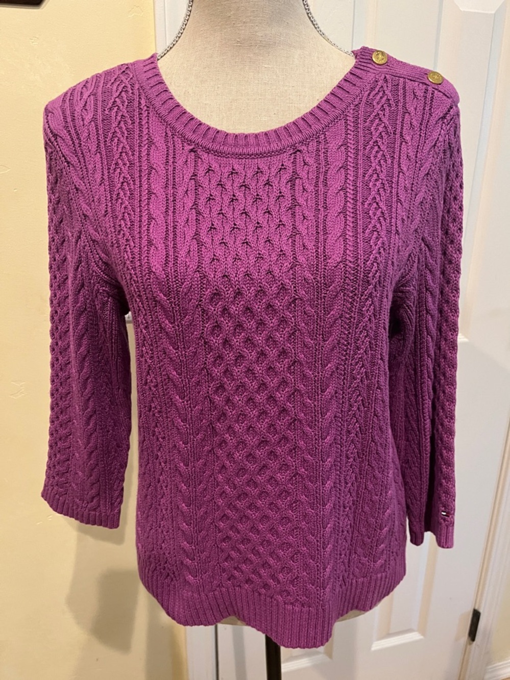 Tommy Hilfiger Women's Bright Purple Sweater